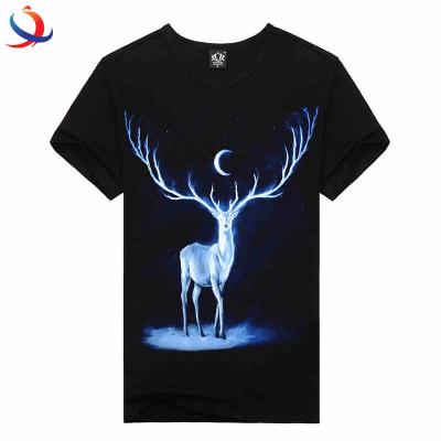 China Anti-Pilling Digital Printing Anti-Pilling Mens Short Sleeve Glow In Dark T Shirts for sale