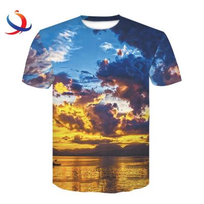 China Anti-pilling Anti-pilling Creative OEM 3D Image Printing Wholesale Custom Made Full Body Men's T-shirt Summer Sublimation Casual Shirts for sale