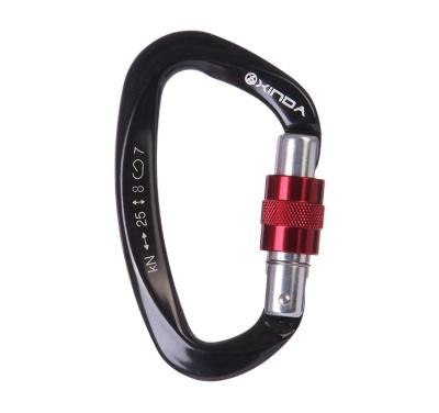 China oil & High quality outdoor gas protection device aluminum alloy rock climbing shape carabiner for sale