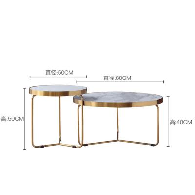 China Factory direct sale modern coffee table coffee table, gold stainless steel leg coffee table, marble top coffee table for sale