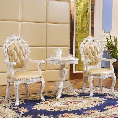 China Sofa Wooden Sectional Dining Table Set Dining Round Table Solid Wood Marble Top European Style for sale