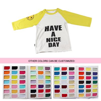 China Factory Direct Selling Breathable Cotton Toddler Boys Clothing T-shirt Autumn Letter Pattern Kids Clothes for sale