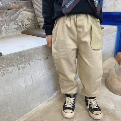 China Autumn Winter New Arrivals Casual Breathable Kid Long Pants 100% Cotton Kids Cargo Pants Kids Khaki Boys for sale