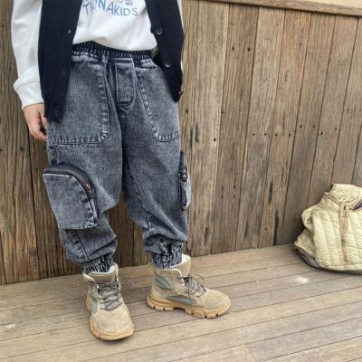 China 2021 Autumn New Children Clothes Boys breathable loose long pants wholesale children's cargo pants for sale