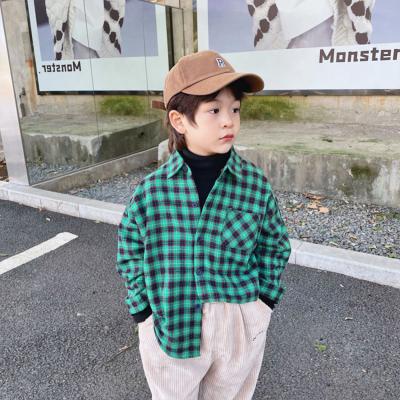 China Breathable New Arrivals Spring And Autumn Kids Clothing Plaid Toddler Shirt Jackets For Kids Boy for sale