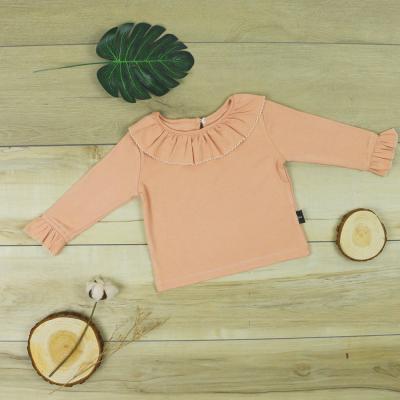 China Breathable Hot Selling 100% Autumn Stock Casual Cotton Long Sleeve O-Neck Long T-Shirt For Baby for sale