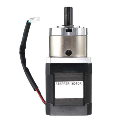 China NEMA 17 Gear Reducer Stepper Motor With 5:1 Gear Box Square for sale