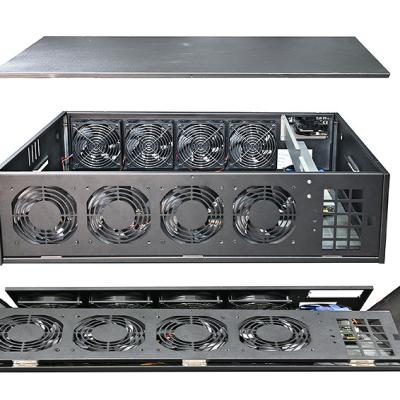 China With Foldable GPU Case Fan Case 8 Fan Case 8 GPU High Efficiency GPU Chassis Silent CPU for sale