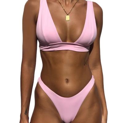 China Hot Selling Women's Bikini Breathable Free Shipping Sexy Bikini Swimwear Link Two Sides Strappy Sexy Swimwear for sale