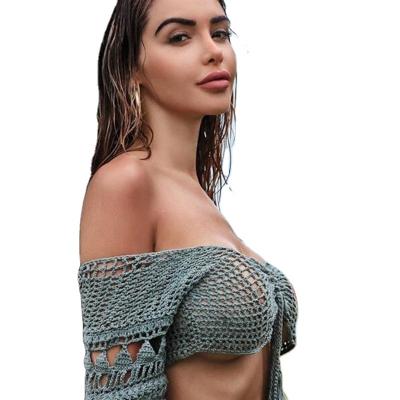 China Sexy Beach Wear Hand Crochet Fashion Women Antibacterial Bikini Swimwear Cover Up Beachwear for sale