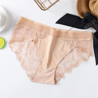 China Wholesale Viable Female Lace Briefs High Quality Breathable Women's Cotton Sexy Panties Ladies Underwear for sale