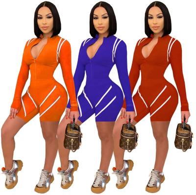 China QUICK DRY Overalls and Rompers Women Plus Size 2021 Solid Bodycon Streetwear Sexy One Piece Overalls Romper Shorts for sale