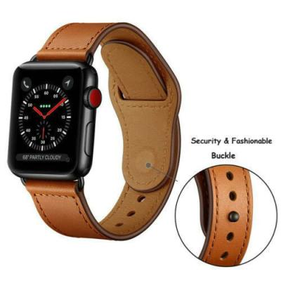 China Hot Amazon Leather Band Genuine Leather Watch Strap For Apple Watch Adjustable Strap 40mm 41mm 44mm 45mm Wrist Straps for sale