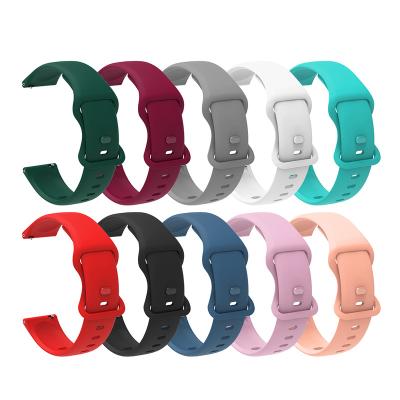 China 20mm 22mm Adjustable Sports Watch Band Silicone Watch Band Strap Rubber Strap for sale