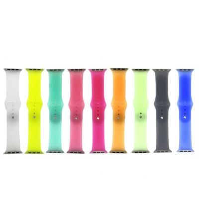 China New Jelly Color Silicone Watch Band Rubber Strap For Apple iWatch 7 Se 6 5 Silicone Strap 41 5 45mm Watch Strap for sale