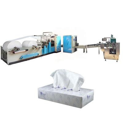 China Disposable Box-Drawing Hygiene Products Equipment Industry Automatic Facial Tissue Machine Production Line for sale