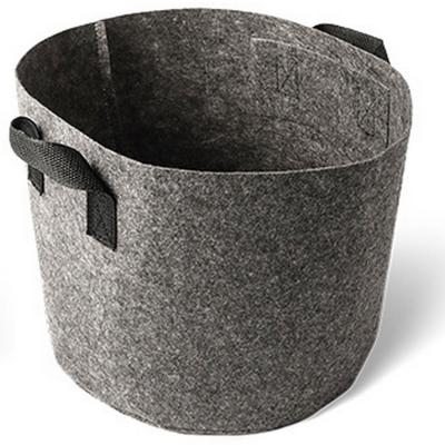 China Modern Factory Direct Big Round Non-Woven Felt Gray Grow Bag Eco-Friendly Spring 12 Inch Outdoor Nursery Farming Designs for sale