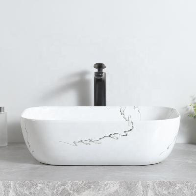 China Modern Special Design Widely Used White Oval Hand Wash Basin Bathroom With Vanity for sale