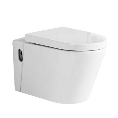 China Soft Closing Wall Hidden Hung Toilet Hidden Water Tank Customization Seat Tank Save Lavatory Bathroom Ware Sanitary Toilet for sale