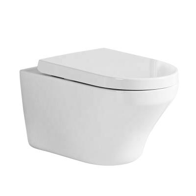 China Hot Sale China Factory Price Porcelain Bathroom Hidden One Piece Toilet Water Tank Saving Modern Wall Hung Toilet Bowl for sale