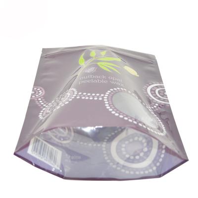 China Eco-Friendly Barrier Hair Removal Film Hot Wax Beads Custom Printed Backing Packaging Plastic Top Clear Window Bag Zipper Up Ziplock Pouch for sale