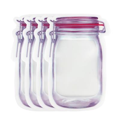 China Recyclable in stock mason jar shape packaging bag for fry food snack nut for sale