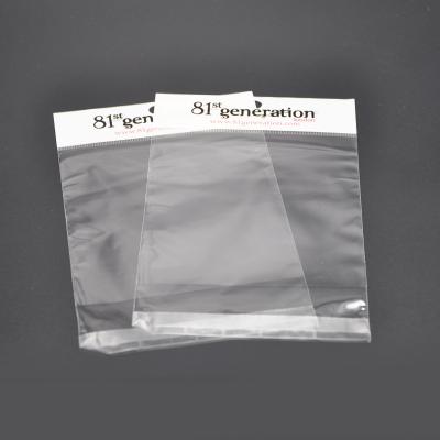 China Custom Barrier Logo Printing Self Adhesive Package Clear Plastic Opp Printed Packing Bag for sale