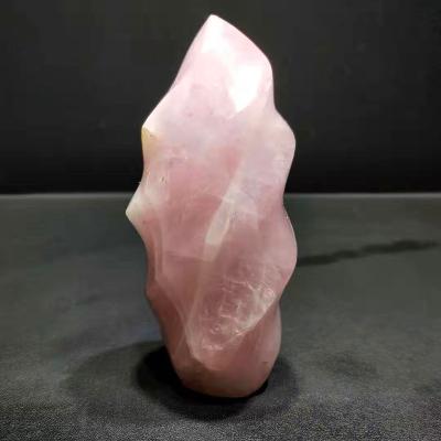 China Wholesale high quality 100% natural flame rose quartz crystal stone from china for decoration for sale