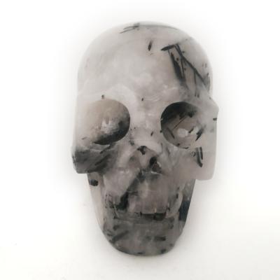 China Wholesale Quartz Crystal Skulls Black Tourmaline Skulls Crystal Healing Stones from China Gemstone Skulls for sale