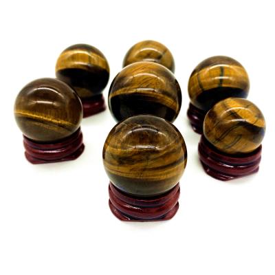 China China Wholesale Gemstone Bead Crystal Carved Tiger Eye Natural Quartz Crystal Balls Crystal Crafts for sale