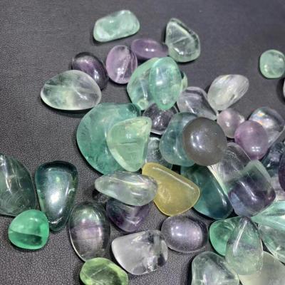 China Natural tumble Crystal Stone Gravel Crystal Craft from China wholesale gemstone fluorite for gift decoration for sale