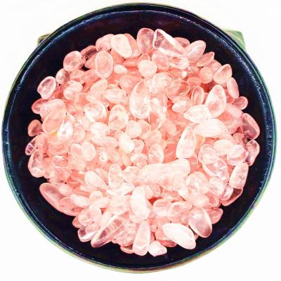 China China Rose Quartz Tumble Stones Wholesale Natural Gravel Healing Crystal Tumbled Stone for sale