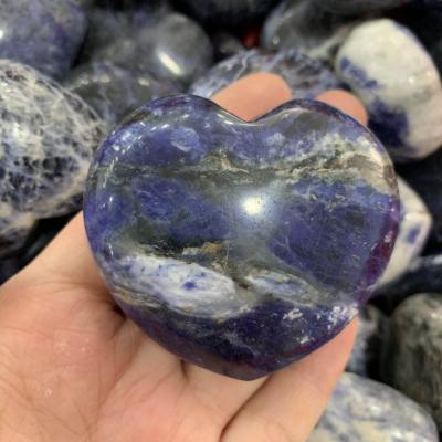 China China wholesale natural crystal sodalite quartz stone heart polished crystal heart shape for sale