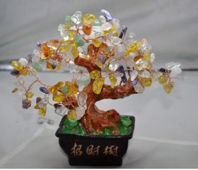 China Hot selling semi precious stone reiki tree / china feng shui crafts / christmas tree for home decoration for sale