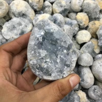 China Wholesale China Celestite Natural Blue Crystal Geode Specimen Mineral Group For Decoration for sale