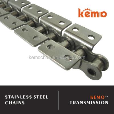 China 304SS Stainless Steel Chain With Attachment Chain Food Chain Industrial Food Machinery for sale