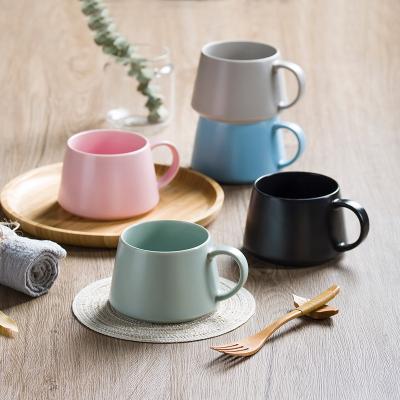 China Creative factory direct sales bloated belly simple Nordic color cup creative high value ceramic mug for sale