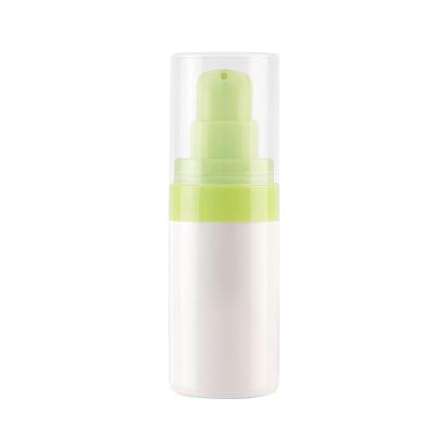 China Personal Skin Care Packaging Plastic Clear Cosmetic Airless Cream Bottles Reusable Vacuum 30ml Airless Bottle Emulsion Bottle for sale