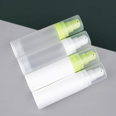 China Reusable Airless Skin Care Packaging 15ml Emulsion Bottle Carrying Personal Plastic Airless Spray Bottle Clear Cosmetic Bottle for sale