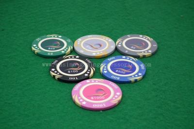 China 16g Personalized Casino Nylon Poker Chips , 1000 Numbered Gambling Poker Chips for sale