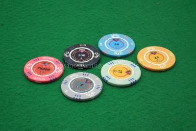 China Customizable Las Vegas Casino Poker Chips Colorful 14 Gram With Attractive Design for sale