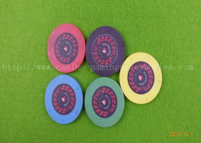 China Customized Casino Poker Chips With Sticker / Blue Casino Roulette Chips for sale