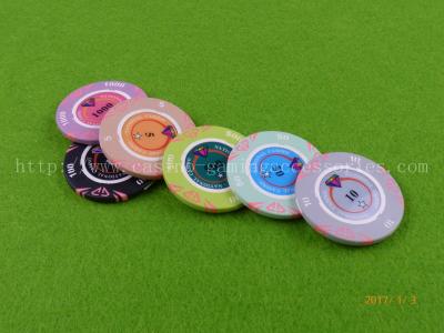 China 40mm EPT Colorful Nylon Material Casino Poker Chips For Gambling Wosp Poker Chip for sale