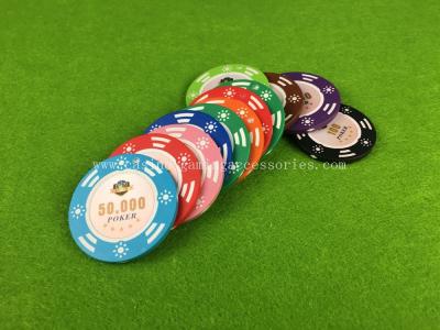 China Customized Clay Composite Casino Poker Chips 40mm / 43mm / 45mm for sale