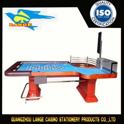 China 98'' Length Casino Red Stainless Leg Luxury Roulette Table With Roulette Wheel for sale