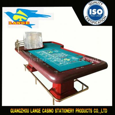 China Custom Russian Casino Roulette Table , PU Leather Edge Luxury Casino Poker Table for sale