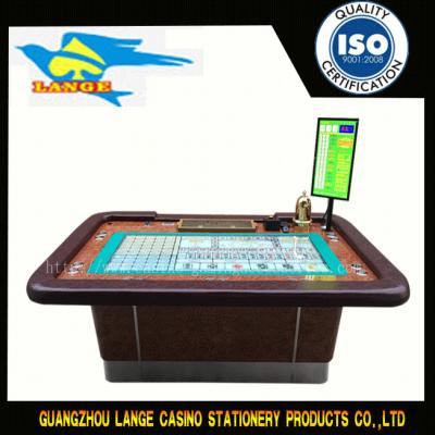 China Luxury Automatic Green Casino Crap Table With LED Board , Portable Crap Table for sale