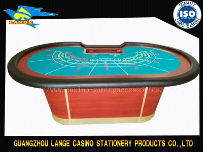 China High Roller Casino Baccarat Table 2.8m Length  PU Leather With Water Proof Cloth for sale