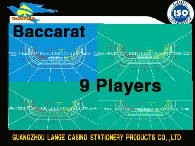 China Custom Design Baccarat Layout For 7/8/9/11/15/16 Players for sale