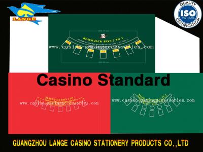 China Custom Design Black Jack Table Felt / Seven Cards/ Caribbean Layouts for sale